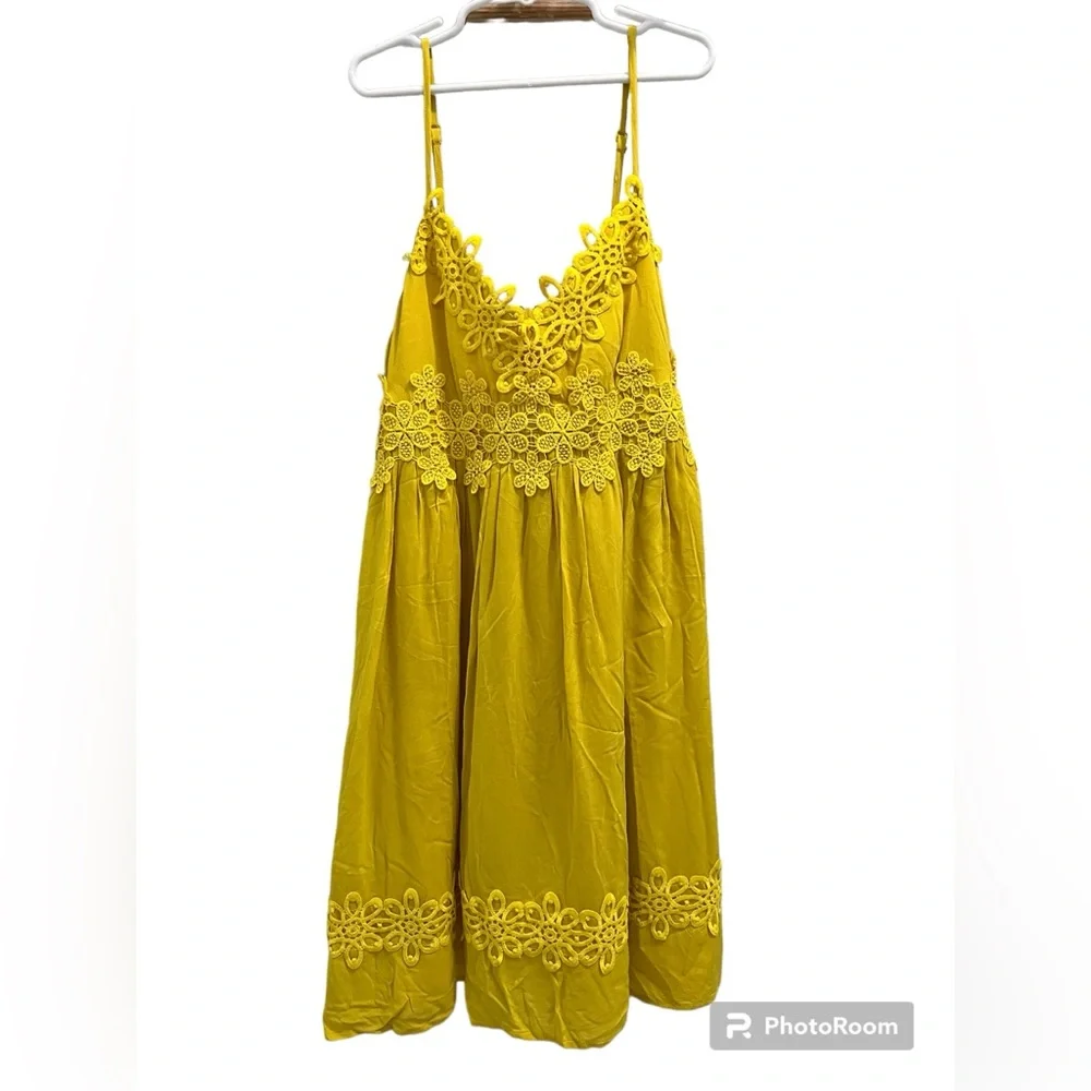 Topshop yellow appliqué